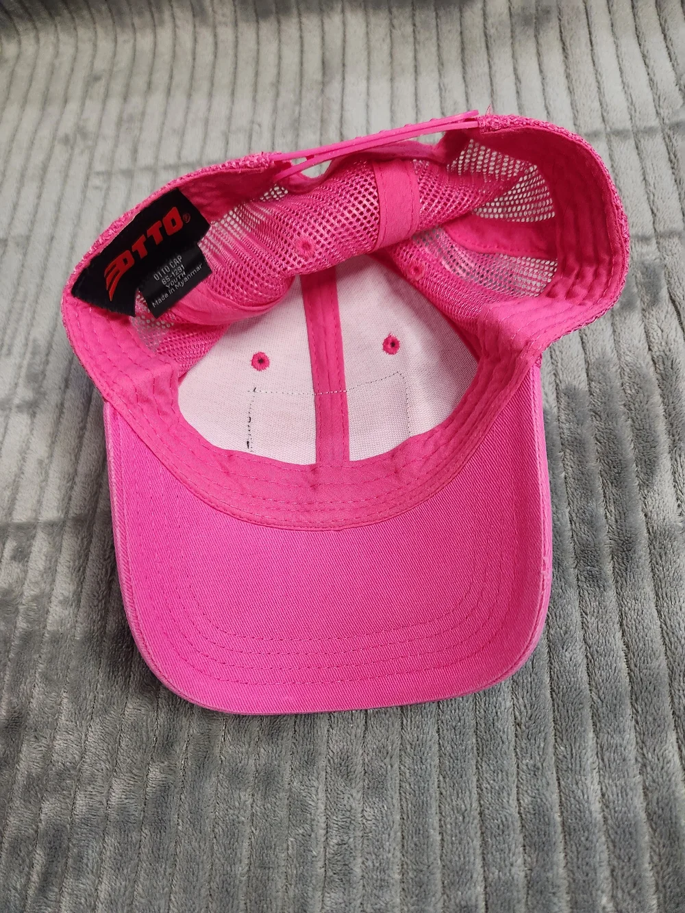 Turbo Cone Pink Mesh Trucker Hat youth one size